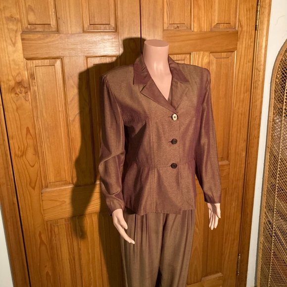 EUC Vintage Lois Snyder Dani Max Jacket Pant Suit Size 12 - Picture 3 of 16